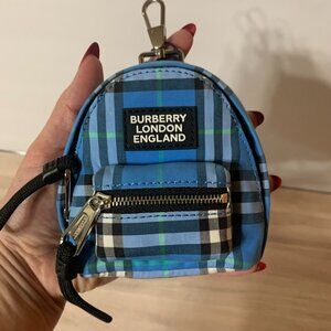 Burberry London England Mini Backpack Keycharm Vintage Check Flawed